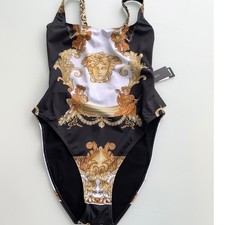 Versace Renaissance Women's Black/Gold Swim suit 1010050, MED