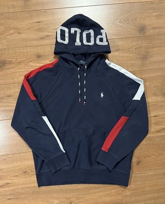 Ralph Lauren KapuzenPullover Dunkelblau Größe L Gestreift Zustand Sehr Gut