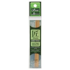 Clover Takumi Bamboo Double Point Knitting Needles 5" 5/Pkg-Size 0/2mm
