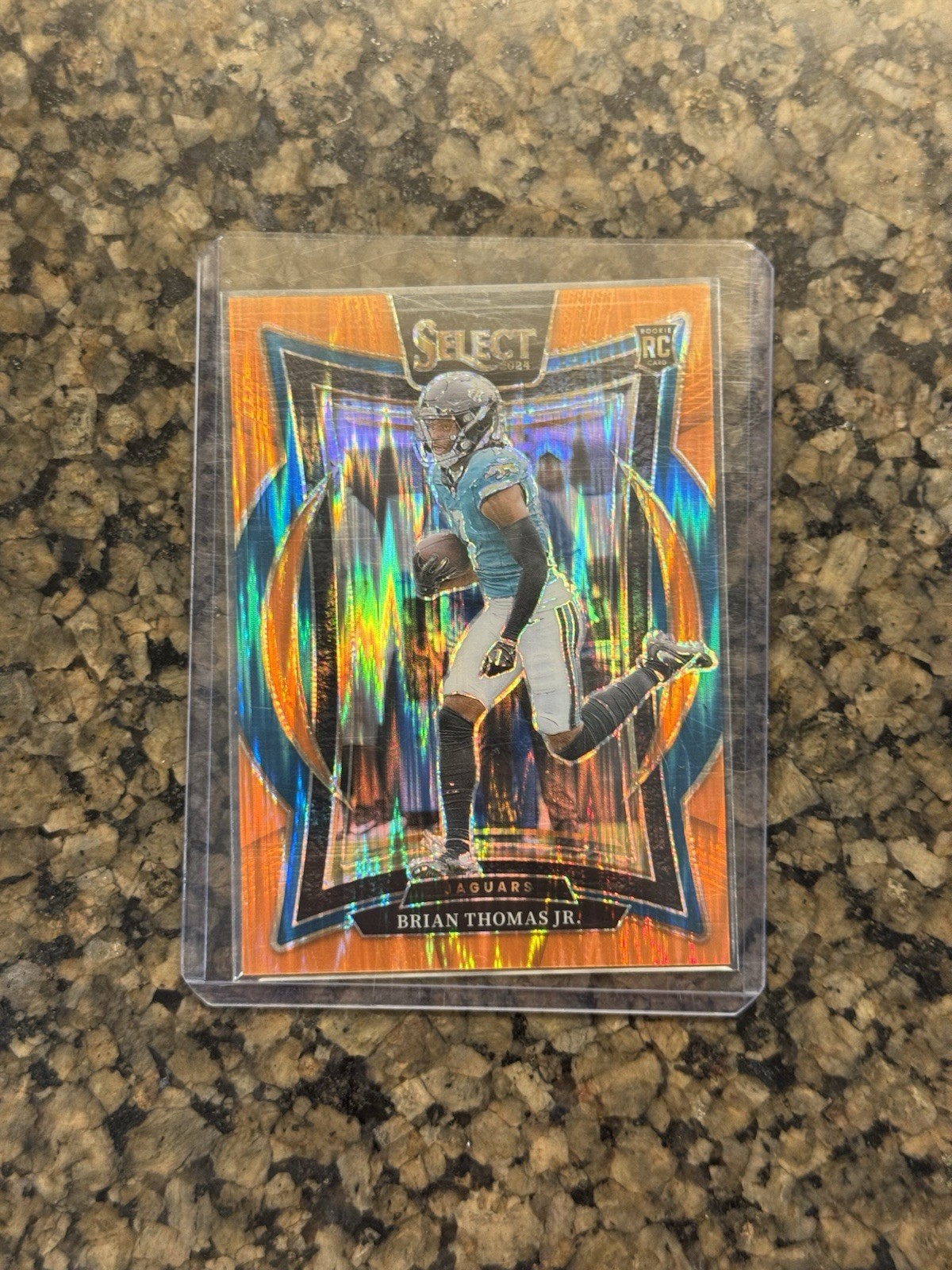 2024 Panini Select Concourse Brian Thomas Jr. Orange Shock Prizm /499 (RC)