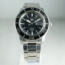SEIKO 5 SPORTS SNZH55 7S36 Automatik Herrenuhr Schwarz Day-Date 100m Wasser
