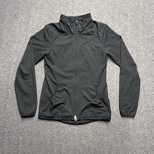 Nike Full Zip Running Lightweight Hooded Jacket Womens XS Black Dri-Fit Stretch