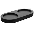 Beverage Kitchen Tray Black and Wood Accessories for