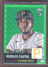 Rodolfo Castro 2022 Topps Chrome Platinum Green Wave Refractor #165 (86/99)