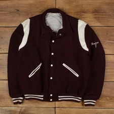 Vintage Howe Varsity Jacket XL 80s Bomber USA Made Red