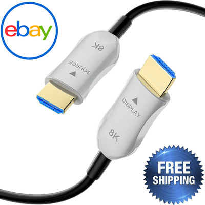 8K Fiber Optic Active HDMI Slim 2.1 Cable 10ft High Speed Dynamic HDR eARC HDCP