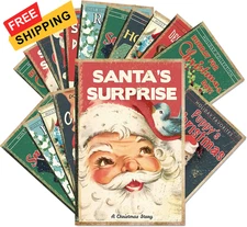 AnyDesign 40 Pack Retro Christmas Greeting Cards 4 x 6 inches, red, green 