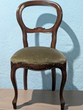 Louis Phillipe Stühle Grün Samt Vernietet Antik Polsterstuhl 