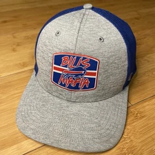 '47 Buffalo Bills Mafia Gray Blue Structured LARGE Stretch Mesh Flex Fitted Hat