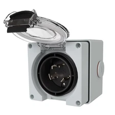 STARELO 30 Amp NEMA L6-30P Generator Power Inlet Box,250 Volt,Outdoor dustpro...