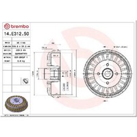 2X Bremstrommel Hinten FüR Dacia Logan FS KS US 07 Bis 26 Brembo K4M690 K7M718