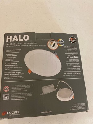 Halo HLBSL609FS5 HLBSL 6 in. Can Less Integrated LED, 900 Lumens, 5CCT, White