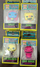Funko Pocket POP Nightmare Before Christmas 1.5 Black Light Keychain Set Of 4