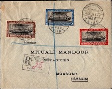 Egypt 1926 Cover Alexandria to Switzerland Fouad Navigation Congress