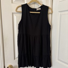 Urban Outfitters Women’s Mini Babydoll Tank Dress Sz L Black