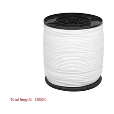 3/16" × 1000' Nylon Rope Sturdy Spool 100% Nylon Solid Braid Rope Dyeable White