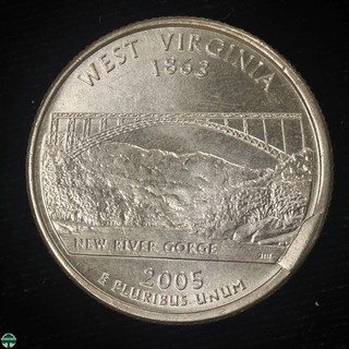 Mint Error: Die Cud 2005 P West Virginia State Quarter Choice Uncirculated