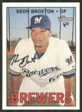 2016 Topps Heritage #522 Keon Broxton Milwaukee Brewers 48723