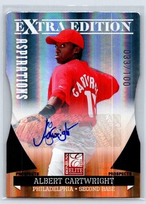 2011 Donruss Elite Extra Edition #184 Albert Cartwright Auto Die Cut /100