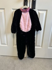 Spooktacular Black Kitten Kids Costume - Black with Pink Accents 3T 3-4 