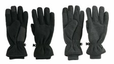 Tek Gear Mens Microfleece Tech Touch Cuffed Winter Gloves Size S/M Black, Grey