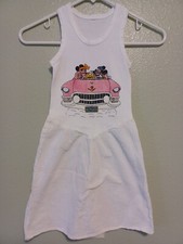 Vintage Kids/Girls Mickey  Minnie Mouse Dress White Used As-Is