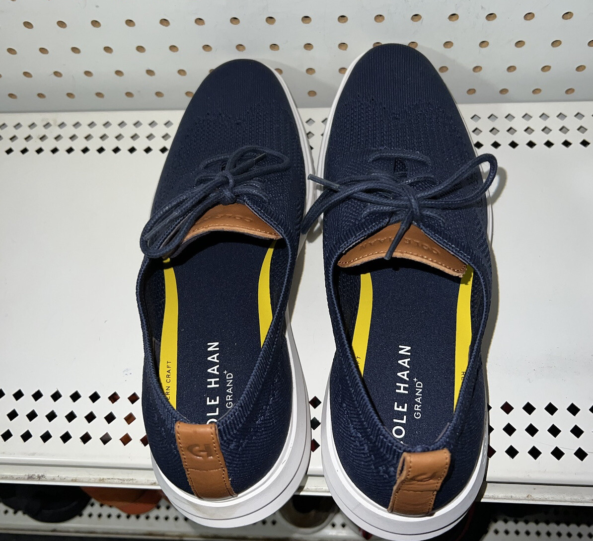 Cole Haan Grand Plus Stitchlite Mens Knit Casual Dress Shoes Size 10 Navy Blue Cole Haan Grand Plus Stitchlite Mens Knit Casual Dress Shoes  main image 2