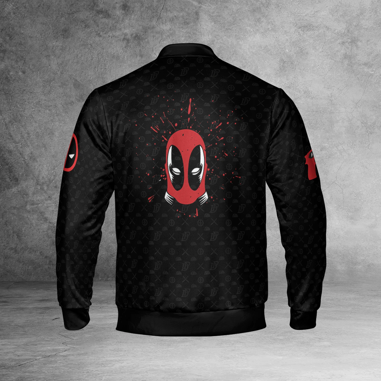 Never Too Old For Deadpool Superhero Black & Red Themed Jacket