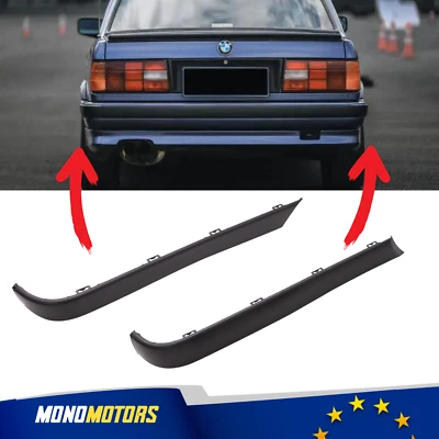 MOULURES DE PARE-CHOCS ARRIÈRE DROITE ET GAUCHE POUR BMW E30 1988-1992 - Photo 1/4