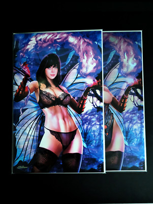 2  Set! Geezer Comics Bellatryx #1  Fernando Rocha Naughty Foil, Lace Paper Set!