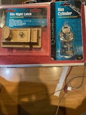 NIP ULTRA RIM NIGHT LATCH SINGLE RIM CYLINDER DEADBOLT RIM CYLINDER LOT