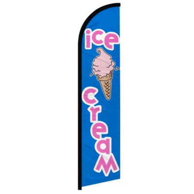 Ice Cream Full Curve Windless Swooper Flag Concessions Food
