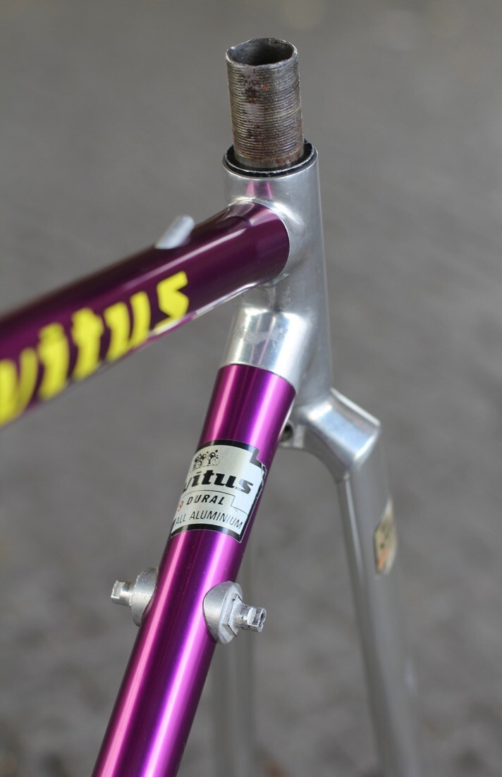 Cadre Vélo Vitus Dural 979 Anodisé Violet 52,5 Cm Avec Fourche Stronglight