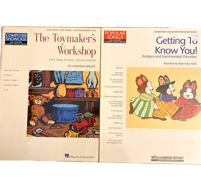 Lot of Late Elementary PIANO DUET Books~1 Piano/4 Hands~Hal Leonard Student Lib.