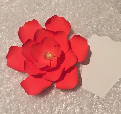 Hard Copy Paper Flower Template #10, DIY Paper Flower Backdrops, Flower Petal