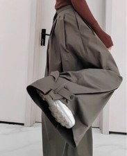 Women Wide leg pants summer casual Elastic High Waist Casual trousers Japanese