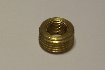 BRASS BUSHING REDUCER 3/8M TO 1/8F THREADS LAMP PART NEW 20944Jb
