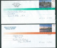 Canada - Postal Stationery - 4 X # U139 - 1 X # U141 Provincial Capital Cities