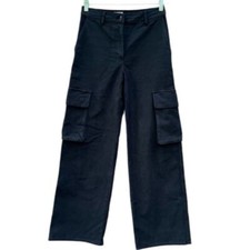 Aritzia Wilfred Utility Cargo Free Pants Women 2 Black Brennan Cotton Streetwear