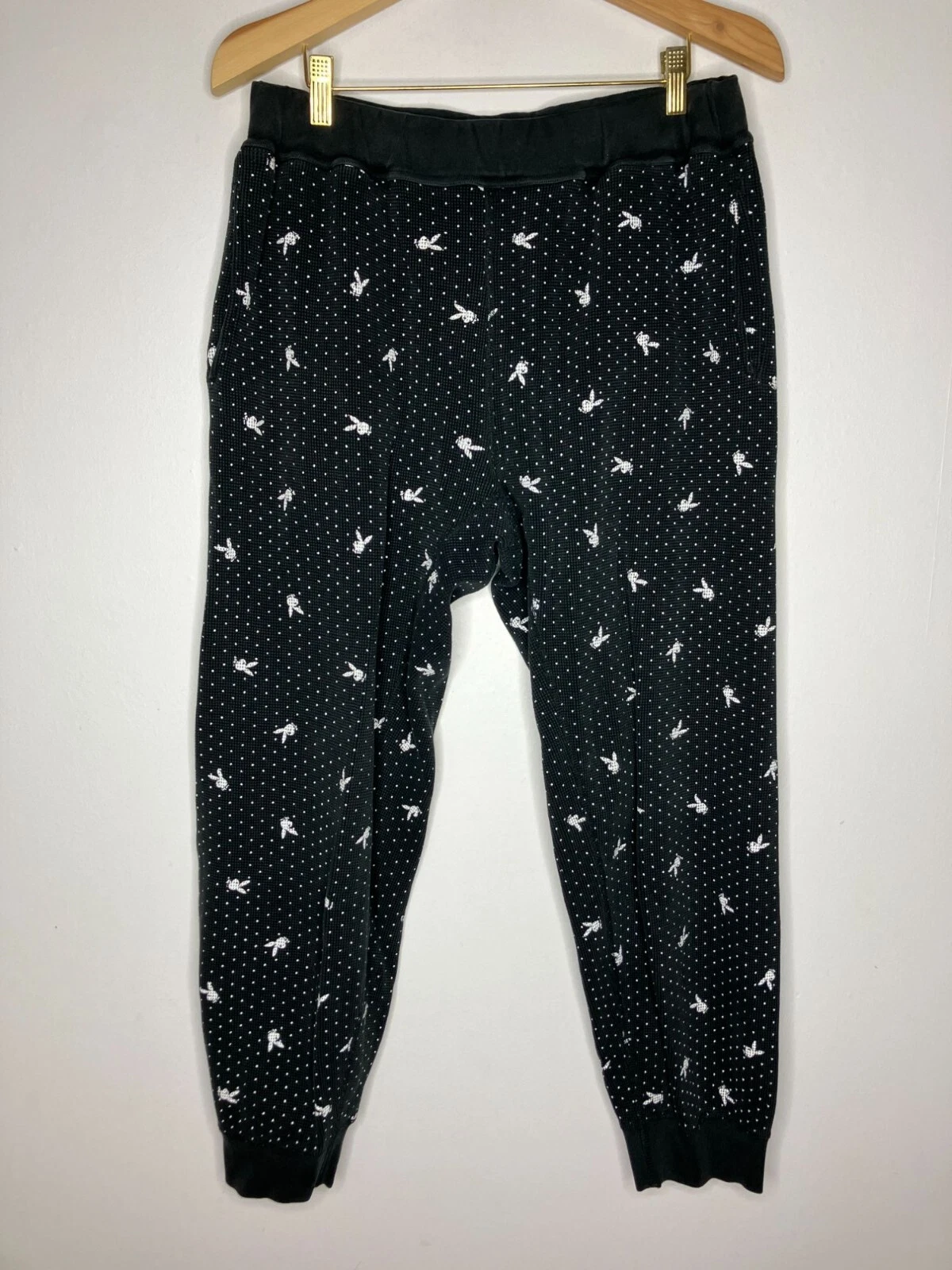 Pantalon de survêtement noir Supreme x Playboy Allover style tricot gaufré homme grand LIRE