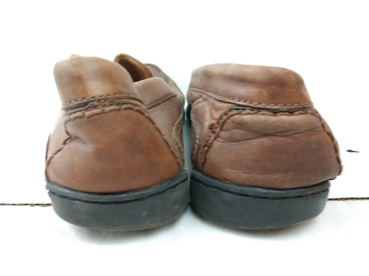 Dockers Brown Leather Slip-On Moc Toe Loafers Size 13 Excellent Condition Men main image 2