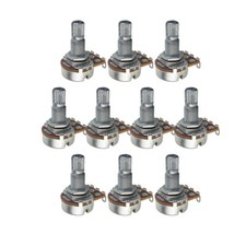 10pcs Small Mini A500K Guitar Audio Potentiometers Pots 18mm Long Split Shaft