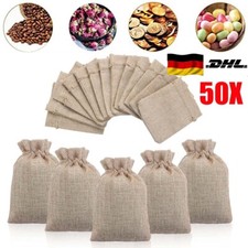 50x Baumwollsäckchen Stoffbeutel Säckchen Geschenksäckchen Säcke Kleine Beutel