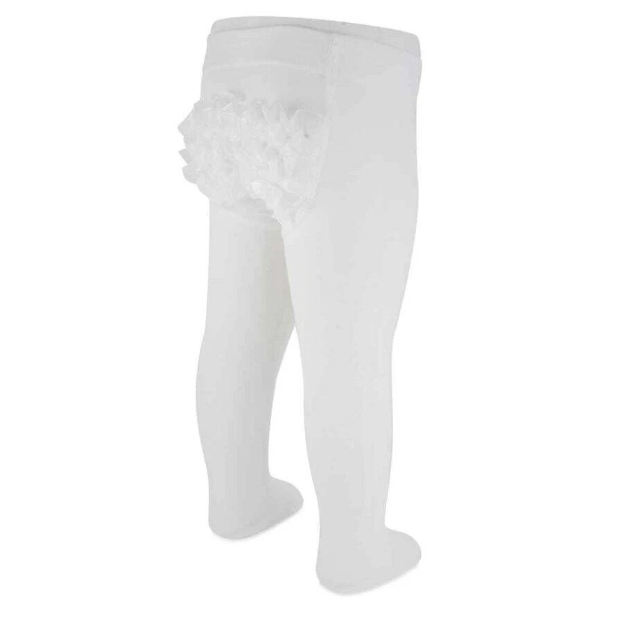 Baby Deer White Baby Girls Tights with Ruffles 0 9M 9 18M