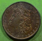1879 Full Golden Toned Morgan Silver Dollar  End of Roll Coin  @0558