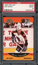 1990 Pro Set Hockey #375 Joe Sakic PSA 9