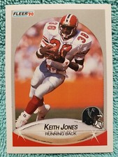 1990 FLEER KEITH JONES ROOKIE #379 ATLANTA FALCONS RC 