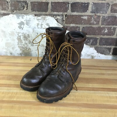Red Wing Logger Max‎ Boots Mens 9D Brown Leather Insulated Safety Toe Rugged VTG RED WING #4417 LoggerMax 9 Inch Steel Toe Insulated  main image 2
