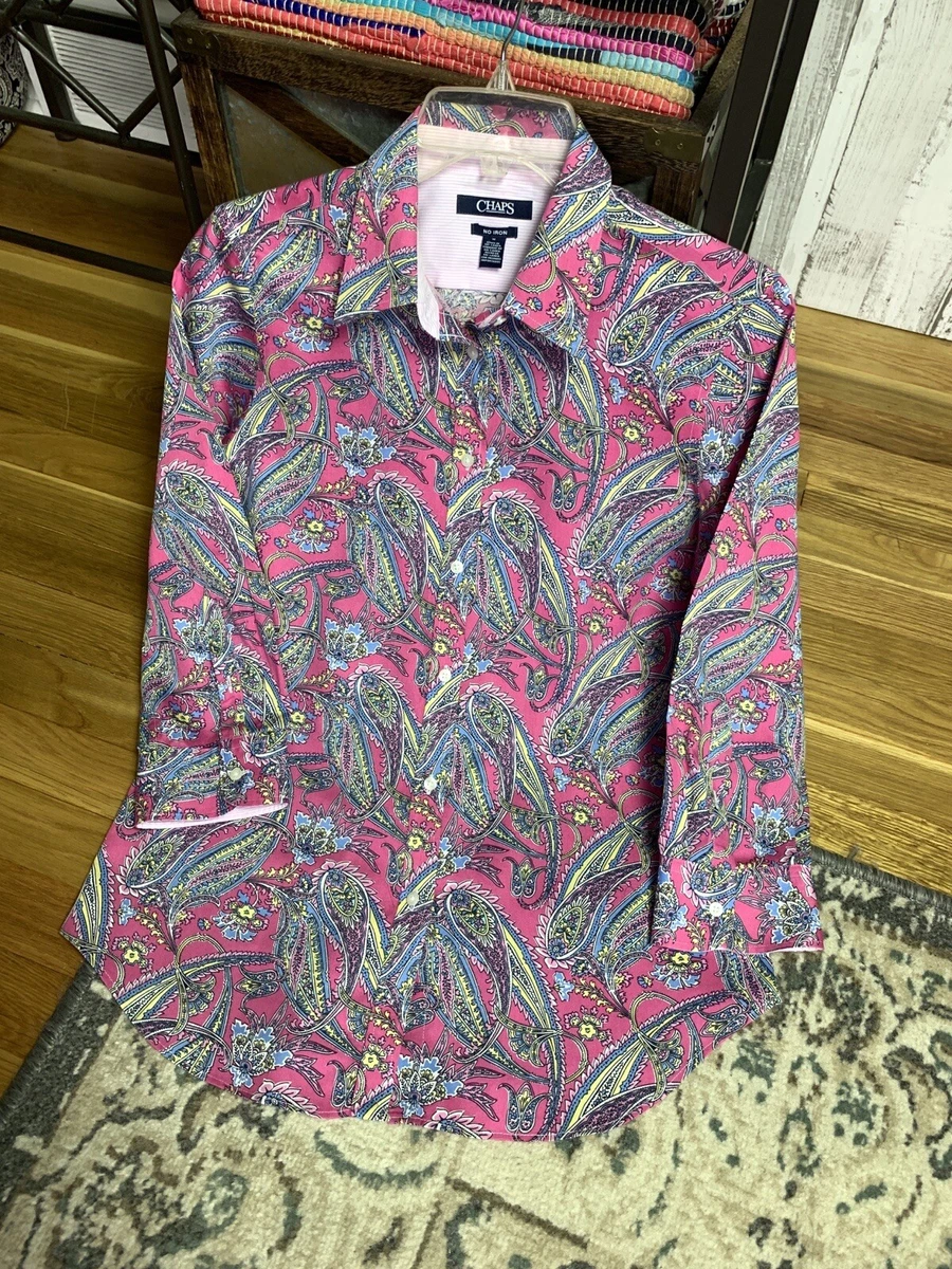 chaps women's no iron shirts
