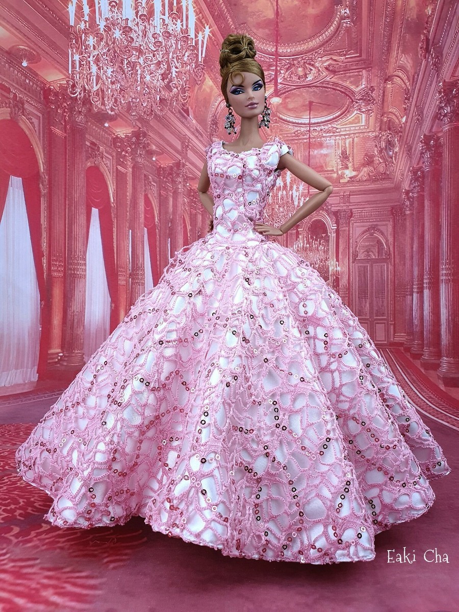 Handmade Pink Evening Dress Outfit Gown For Silkstone Barbie Fashion Royalty FR | eBay Handmade Pink Evening Dress Outfit Gown For Silkstone Barbie Fashion Royalty FR | eBay